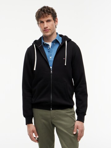 Giacca di felpa 'ESSENTIAL' di TOMMY HILFIGER in nero: frontale