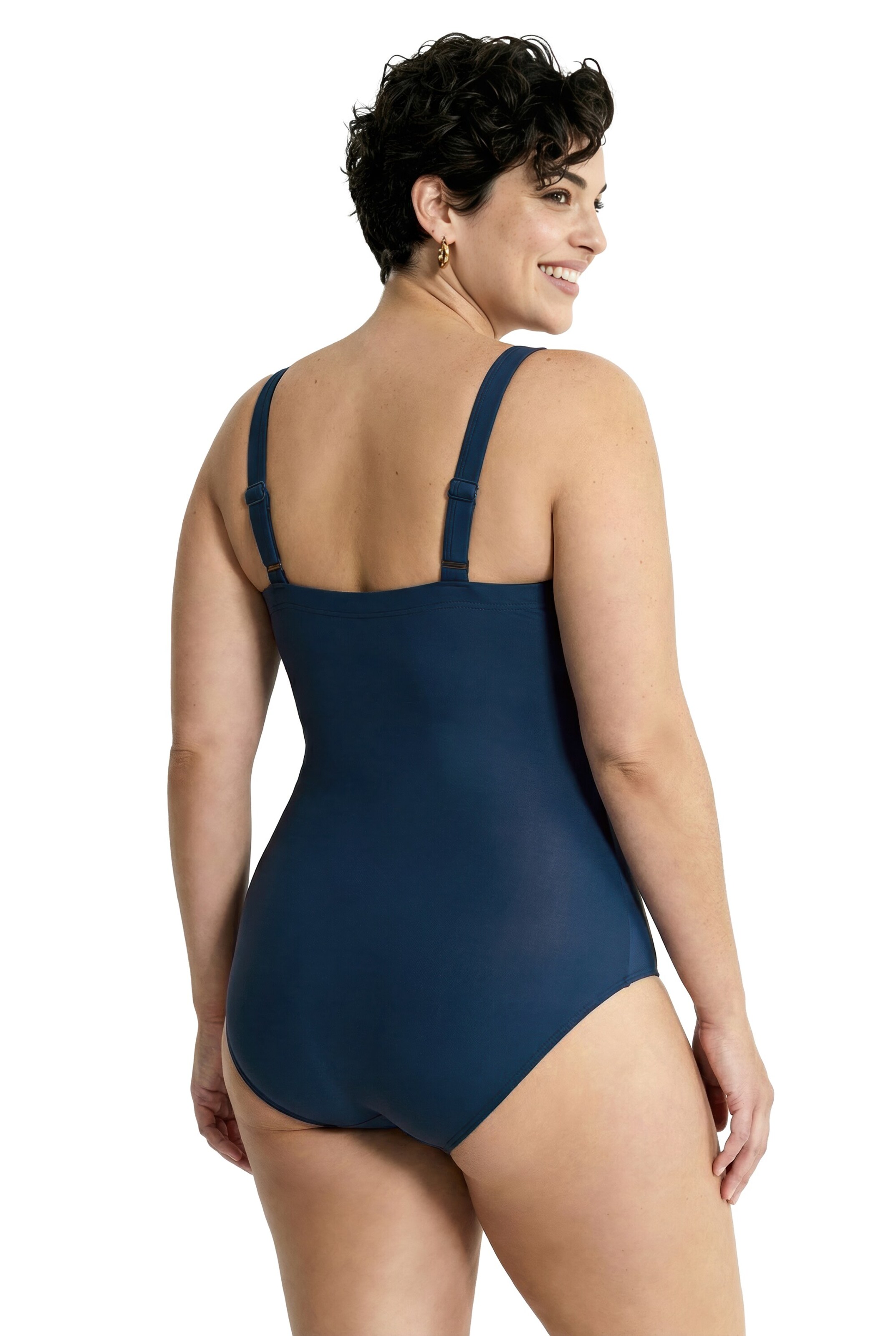 Ulla Popken Bustier Badpak in Blauw