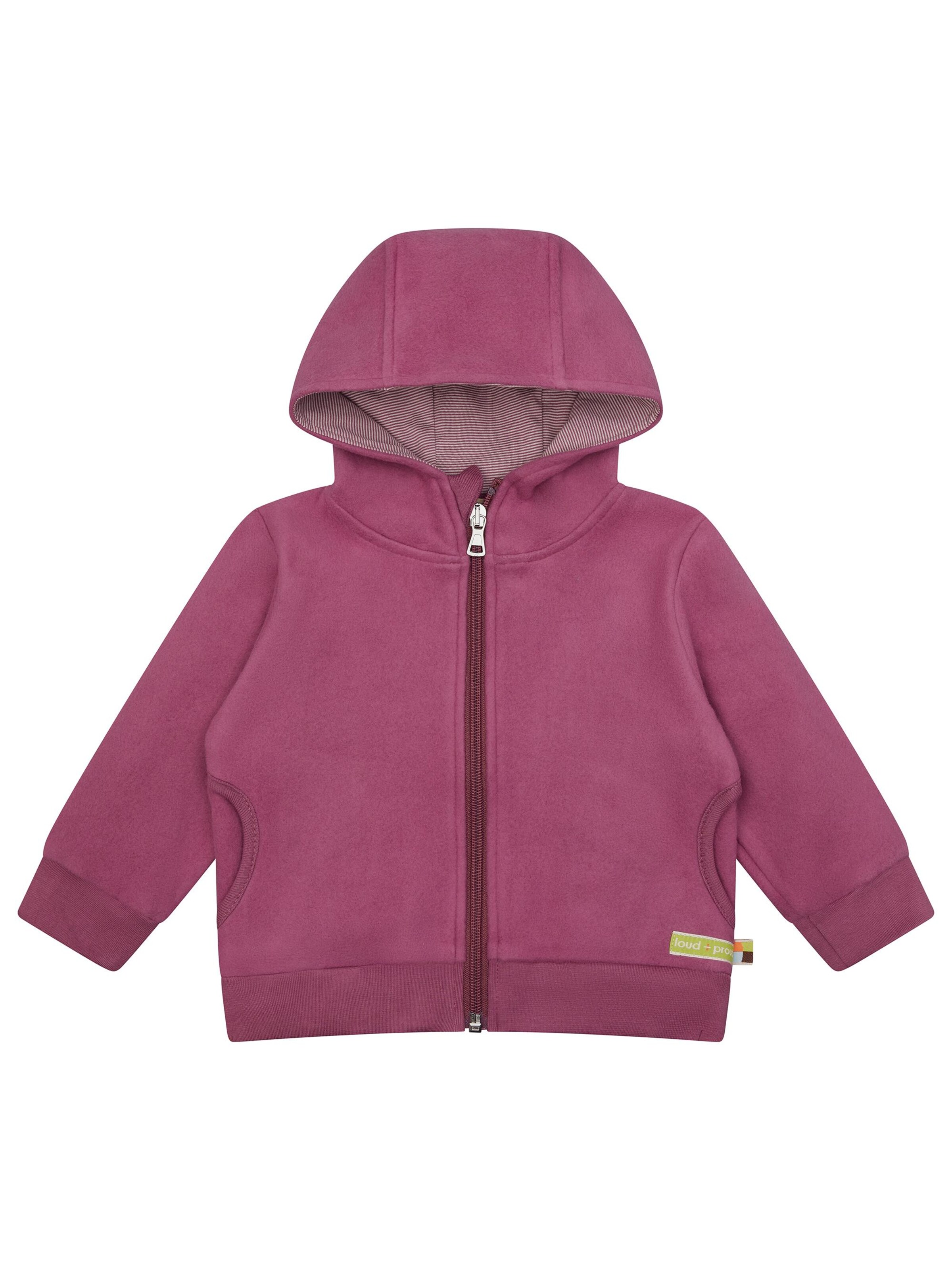 loud + proud Fleece Jacket in Purple: front