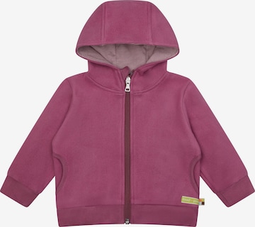 loud + proud Fleecejacke in Lila: Vorderseite