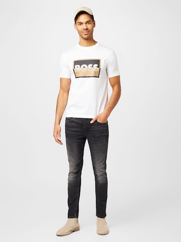 T-Shirt 'Tessler' BOSS Black en blanc