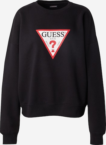 GUESS JEANS Bluzka sportowa 'ICONIC' w kolorze czarny: przód