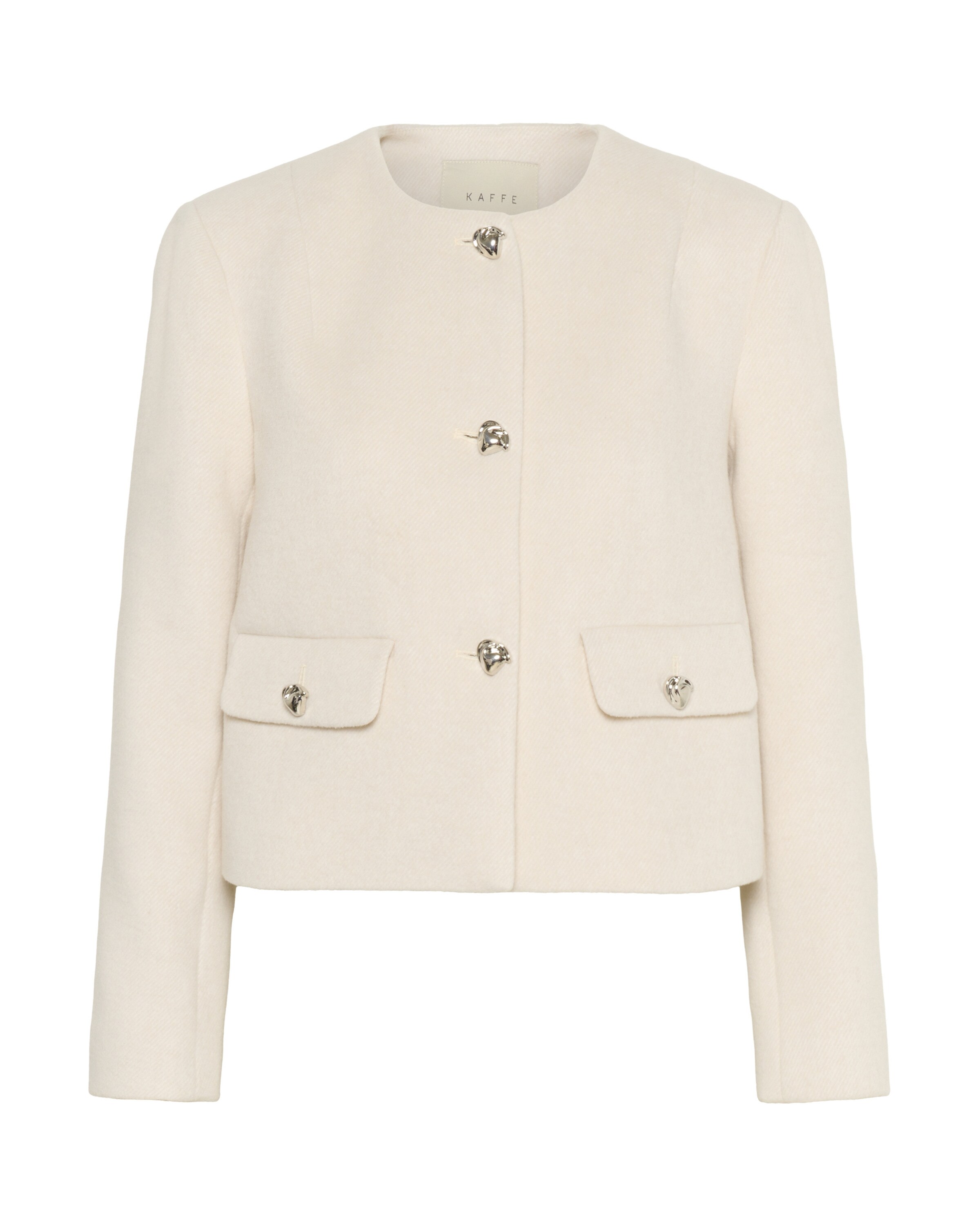 Kaffe Overgangsjakke 'Kalizette' i hvid: forside