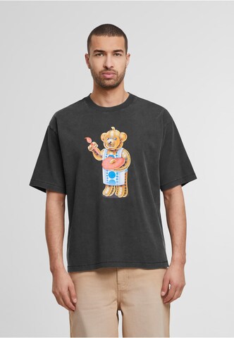 MARKET Shirt 'Infinity Bear' in Zwart: voorkant