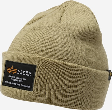 ALPHA INDUSTRIES Beanie in Green: front