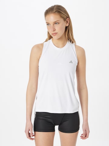 balta ADIDAS PERFORMANCE Sportiniai marškinėliai be rankovių 'Run It': priekis