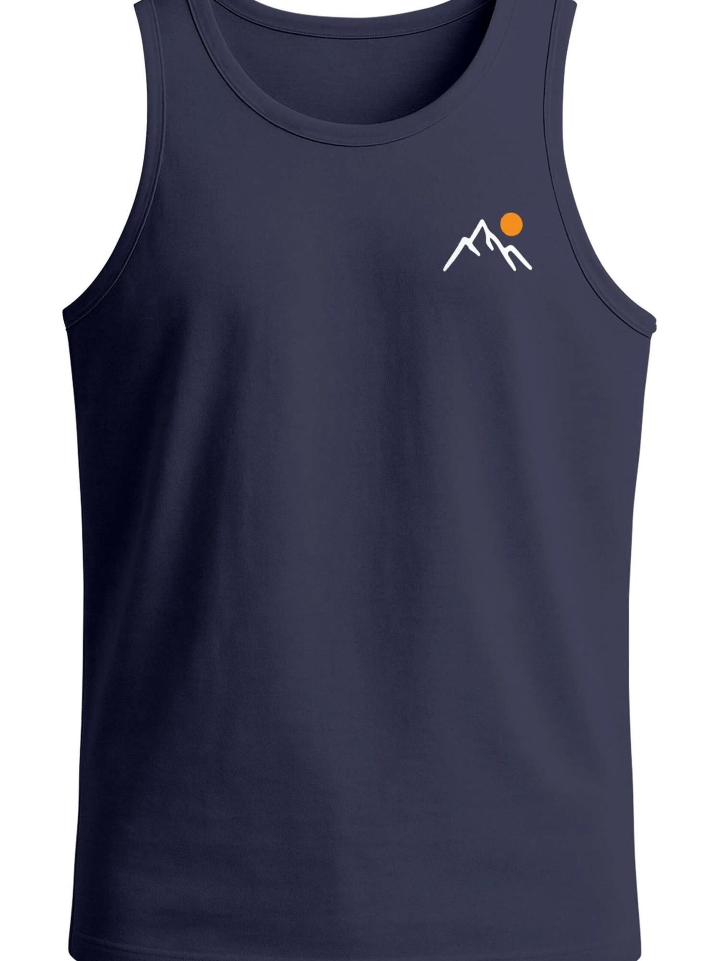 Neverless Shirt 'Mountain Sun' in Blue