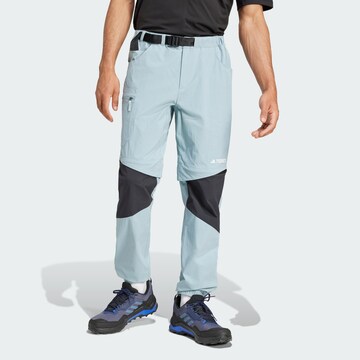 ADIDAS TERREX Tapered Outdoor trousers 'Utilitas' in Blue: front