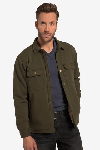 JP1880 Sweatvest in Groen: voorkant