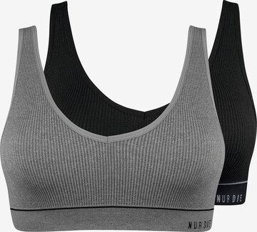 Nur Die Bra 'Retro' in Grey: front