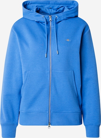 GANT - Sudadera con cremallera en azul: frente