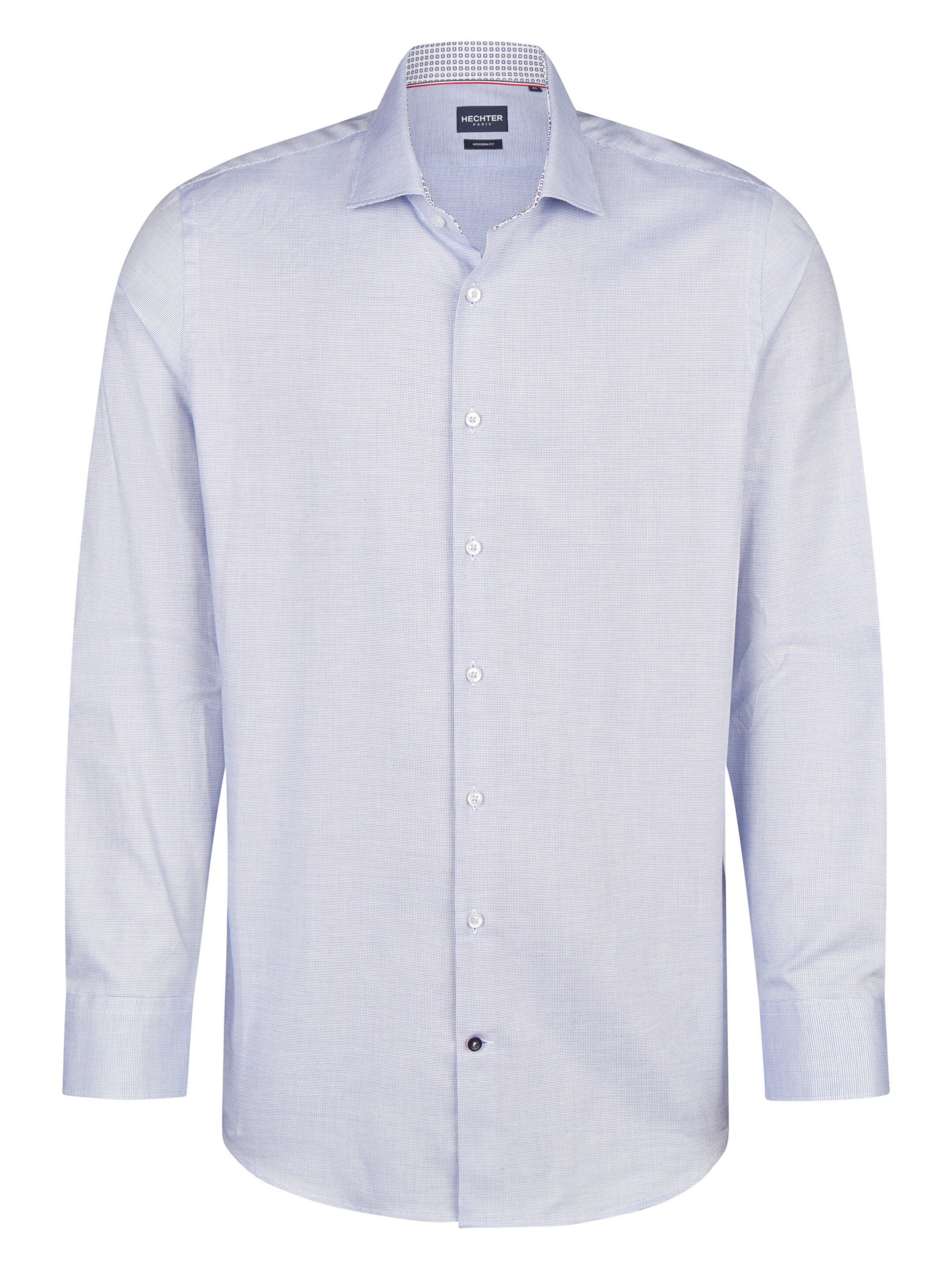 HECHTER PARIS Slim fit Button Up Shirt in Blue: front
