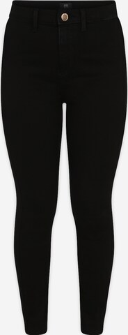 River Island Petite Skinny Jeans 'KAIA' in Black: front