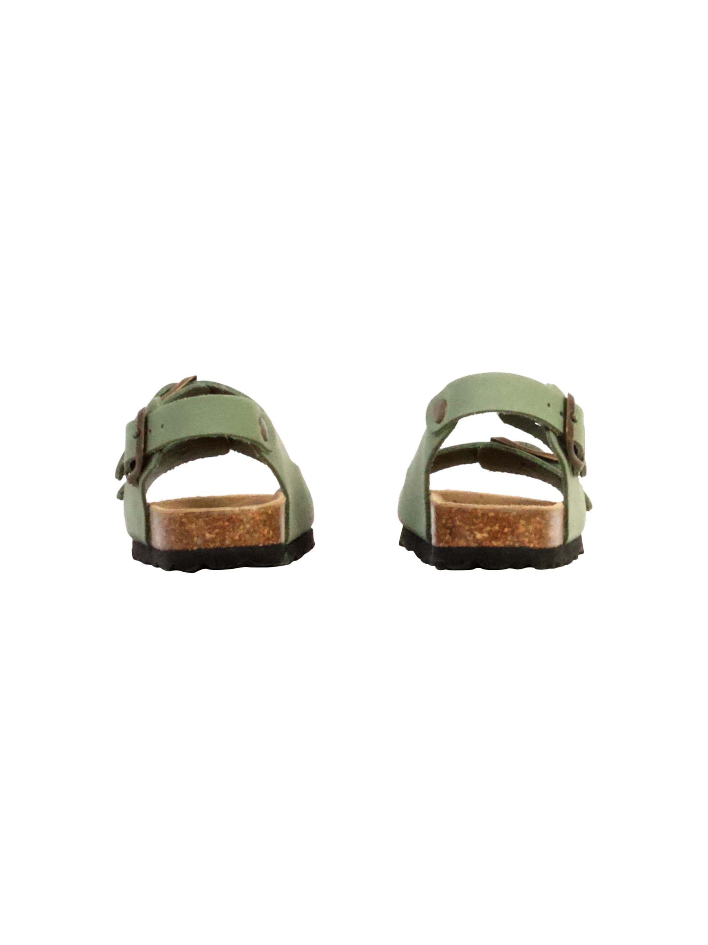 The Divine Factory Huisschoenen 'Kinder-Lederpantolette Noga Mistraly BS Edge' in Groen