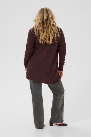 KAFFE CURVE Cardigan 'Emana' i brun