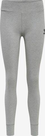 Skinny Pantalon de sport Hummel en gris : devant