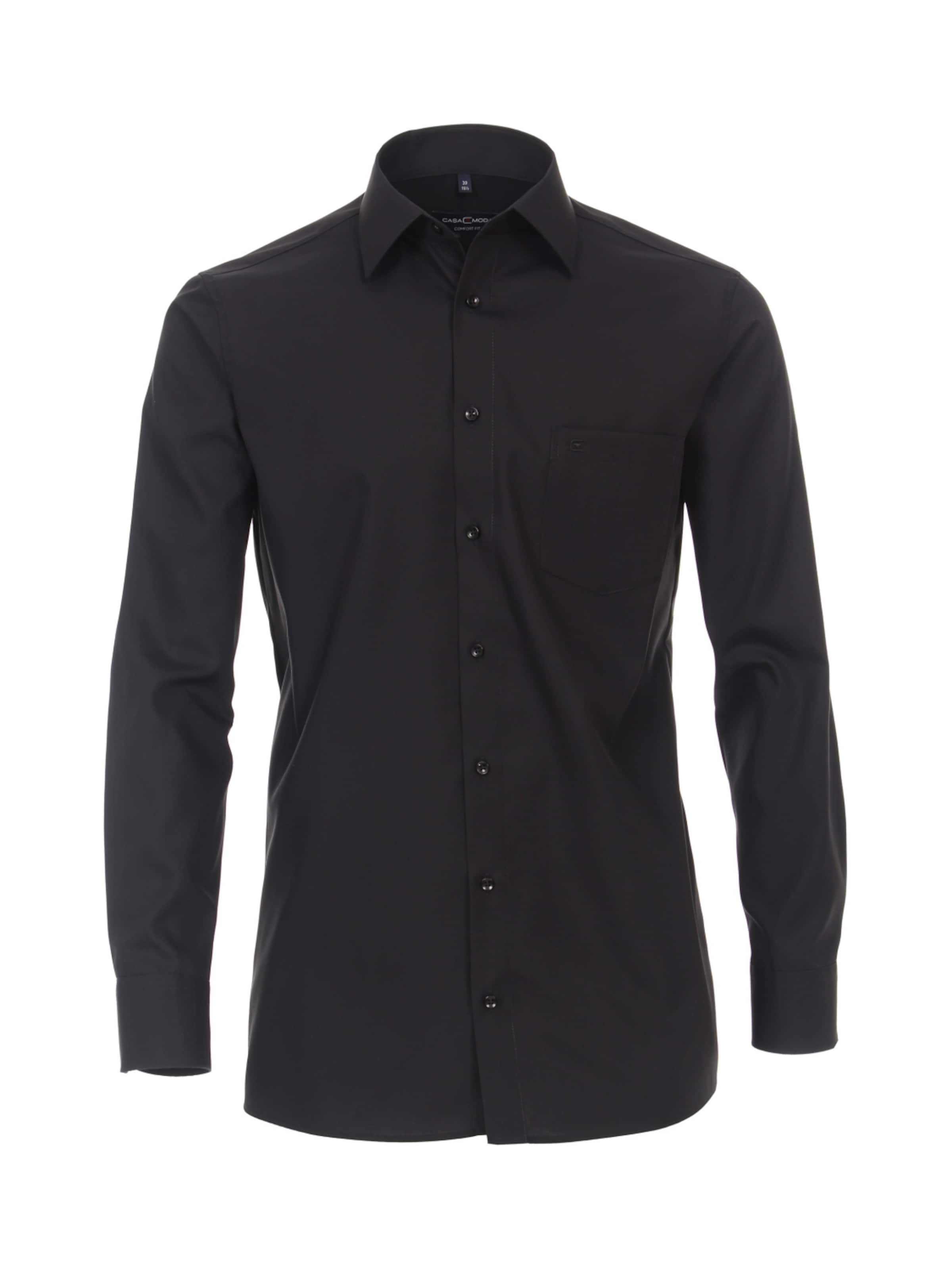 CASAMODA Comfort fit Business Shirt 'Kent Comfort Fit NOS 800 schwarz' in Black: front