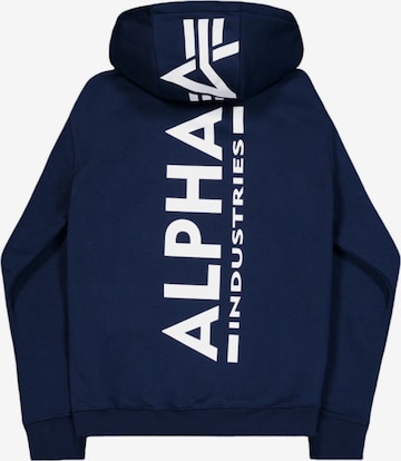 ALPHA INDUSTRIES Sweatshirt 'Backprint' in Blau: Vorderseite