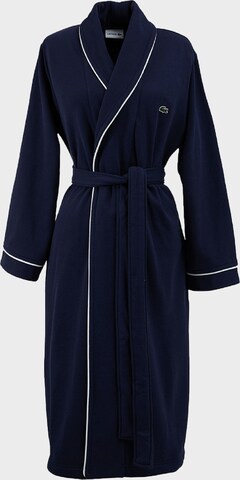 LACOSTE Long Bathrobe in Blue: front