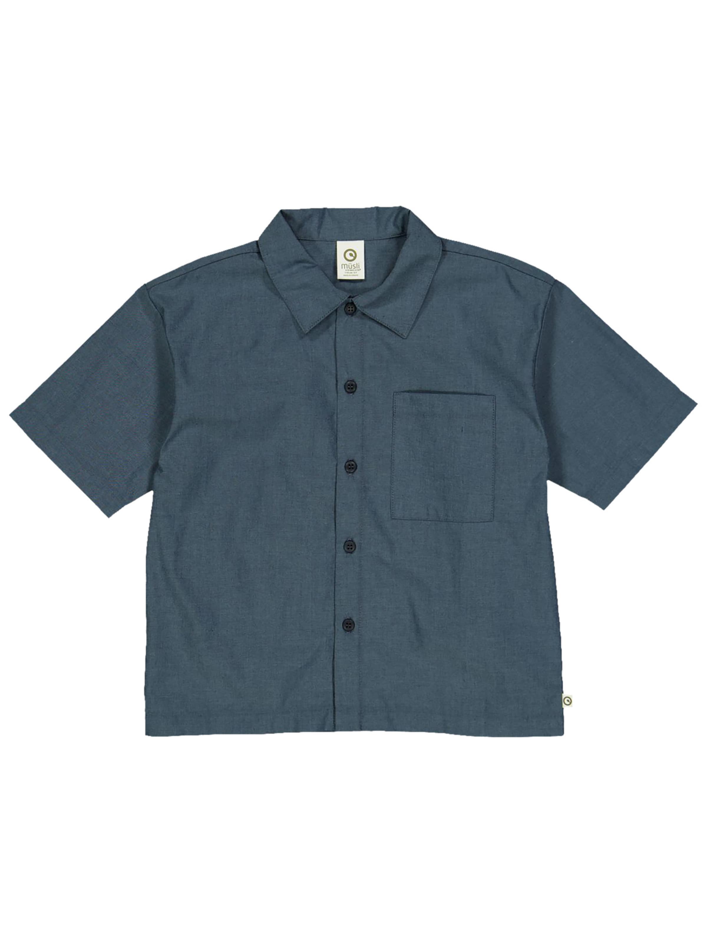 Coupe regular Chemise Müsli by GREEN COTTON en bleu : devant