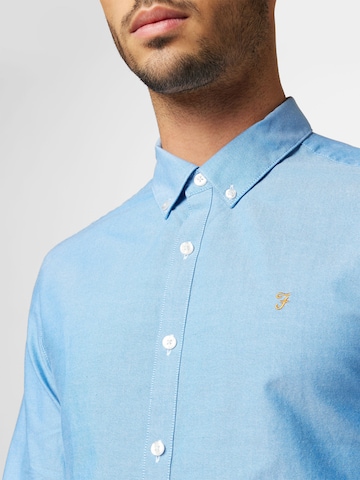 mėlyna FARAH Standartinis modelis Marškiniai 'BREWER'