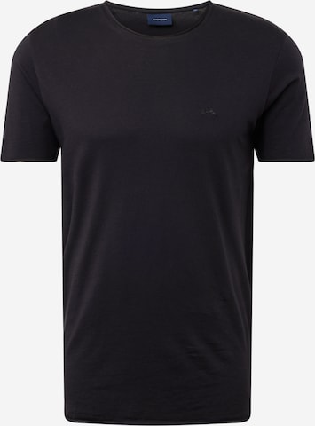 T-Shirt Lindbergh en noir : devant