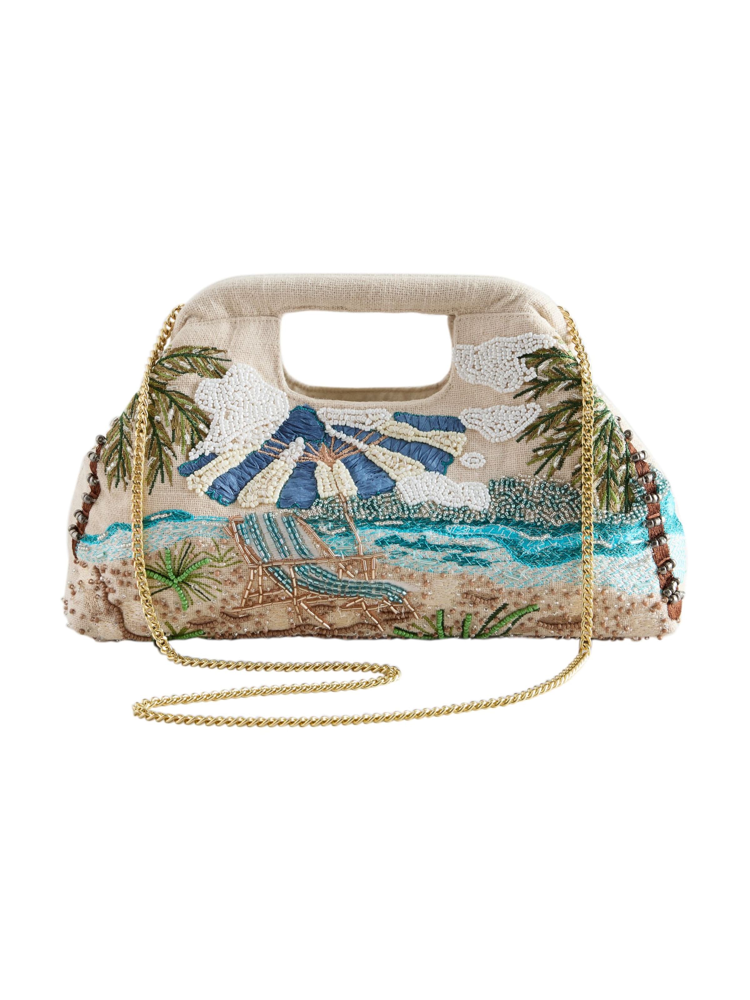 Next Clutch i beige: forside