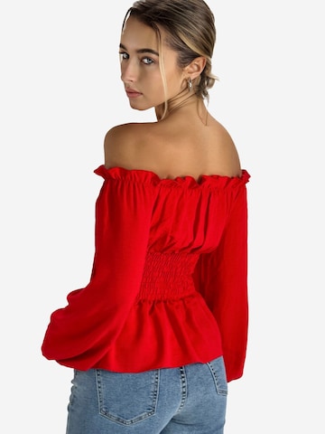 Chemisier Elara en rouge