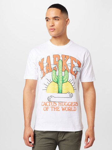 MARKET - Camiseta 'Cactus Lovers' en blanco: frente