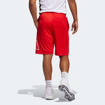 ADIDAS PERFORMANCE - Loosefit Pantalón deportivo en rojo