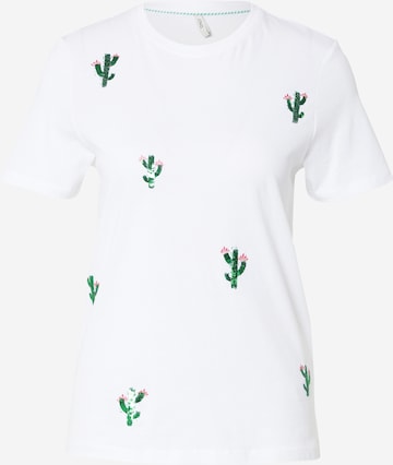 ONLY T-shirt 'KITA' i vit: framsida