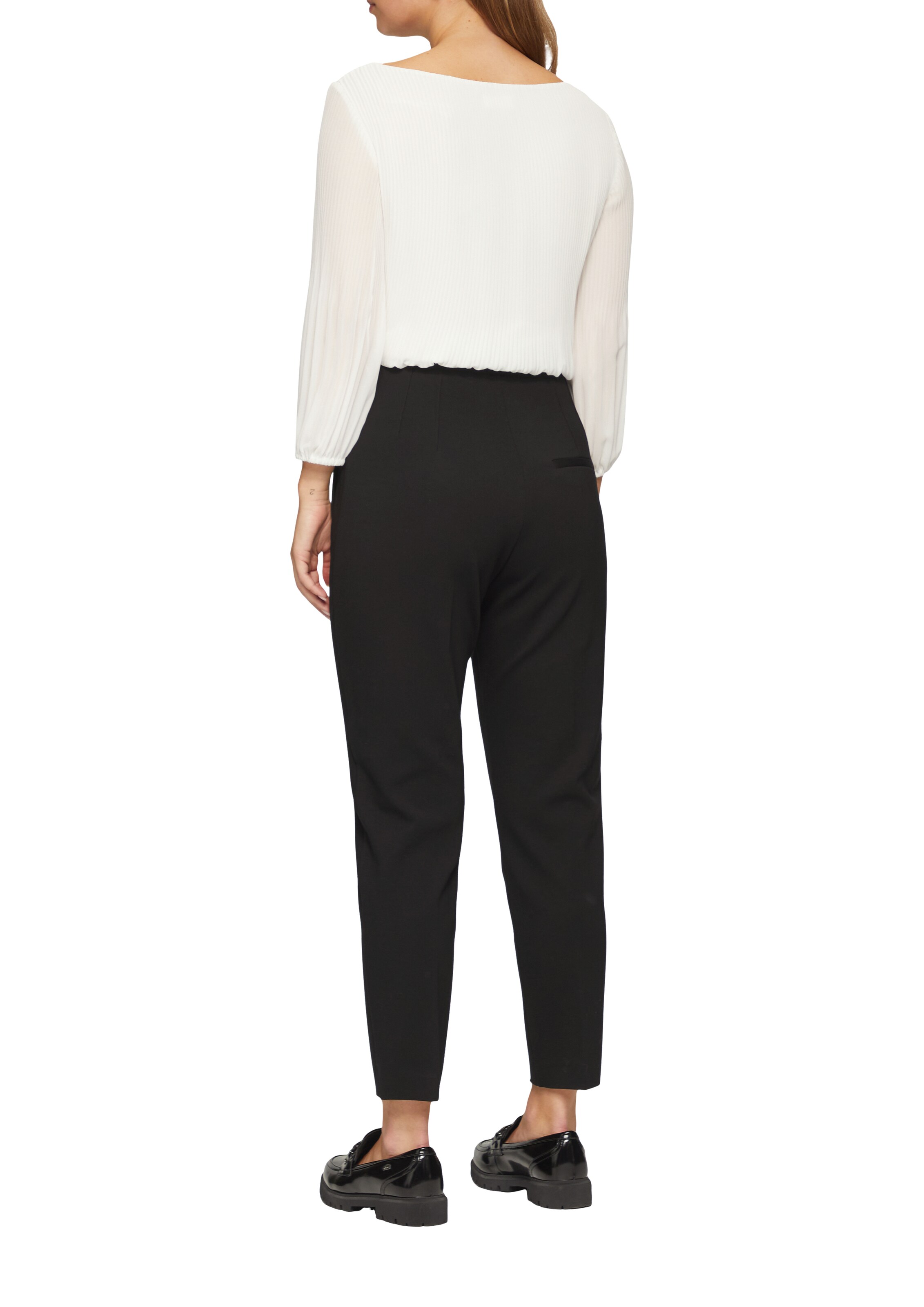 s.Oliver BLACK LABEL Tapered Broek in Zwart