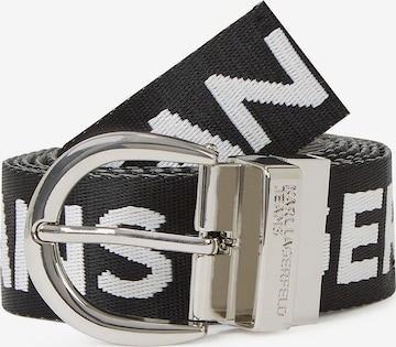 Curea de la KARL LAGERFELD JEANS pe negru: față