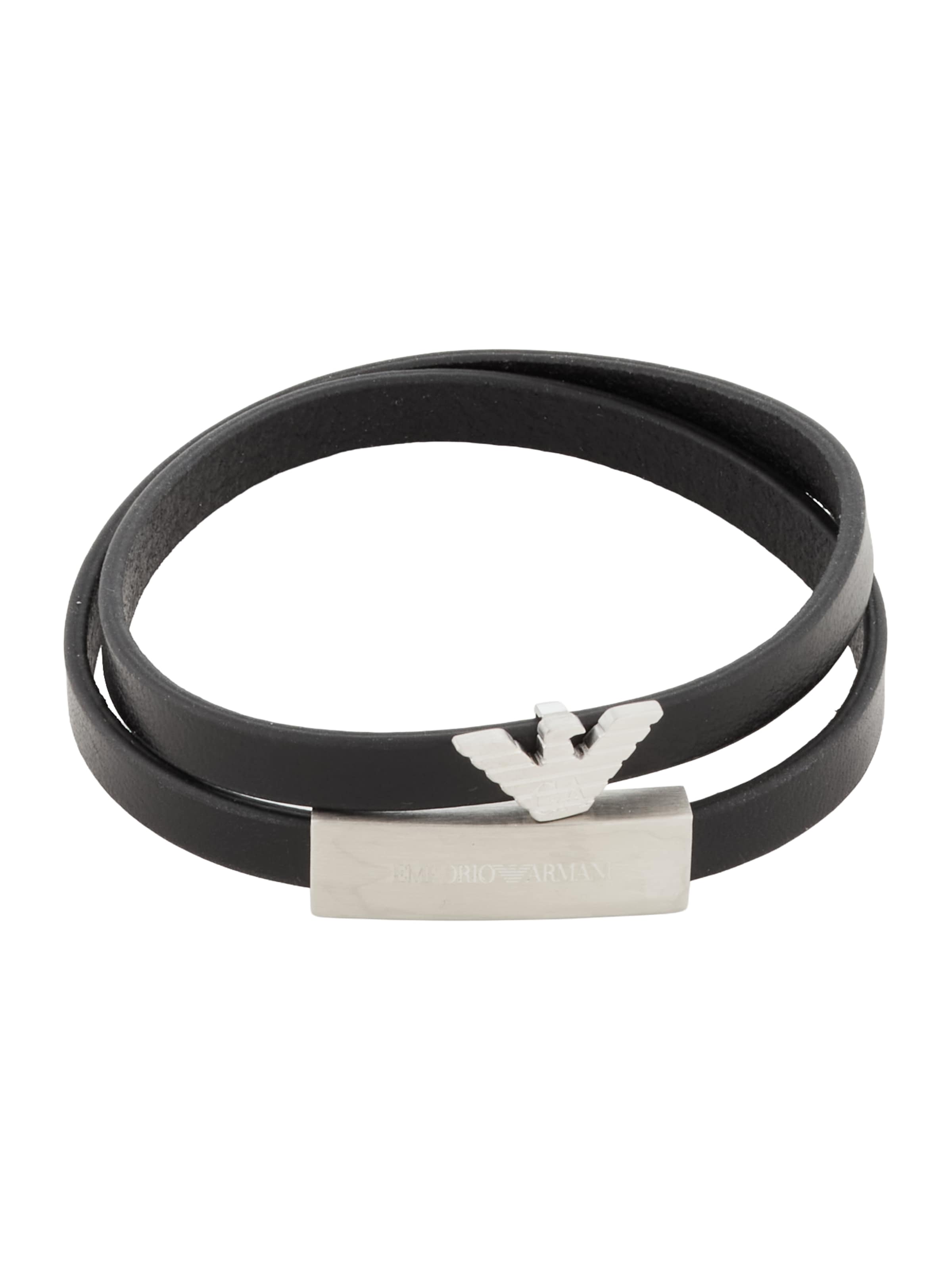 Emporio Armani Armbånd i sort / sølv, Produktvisning