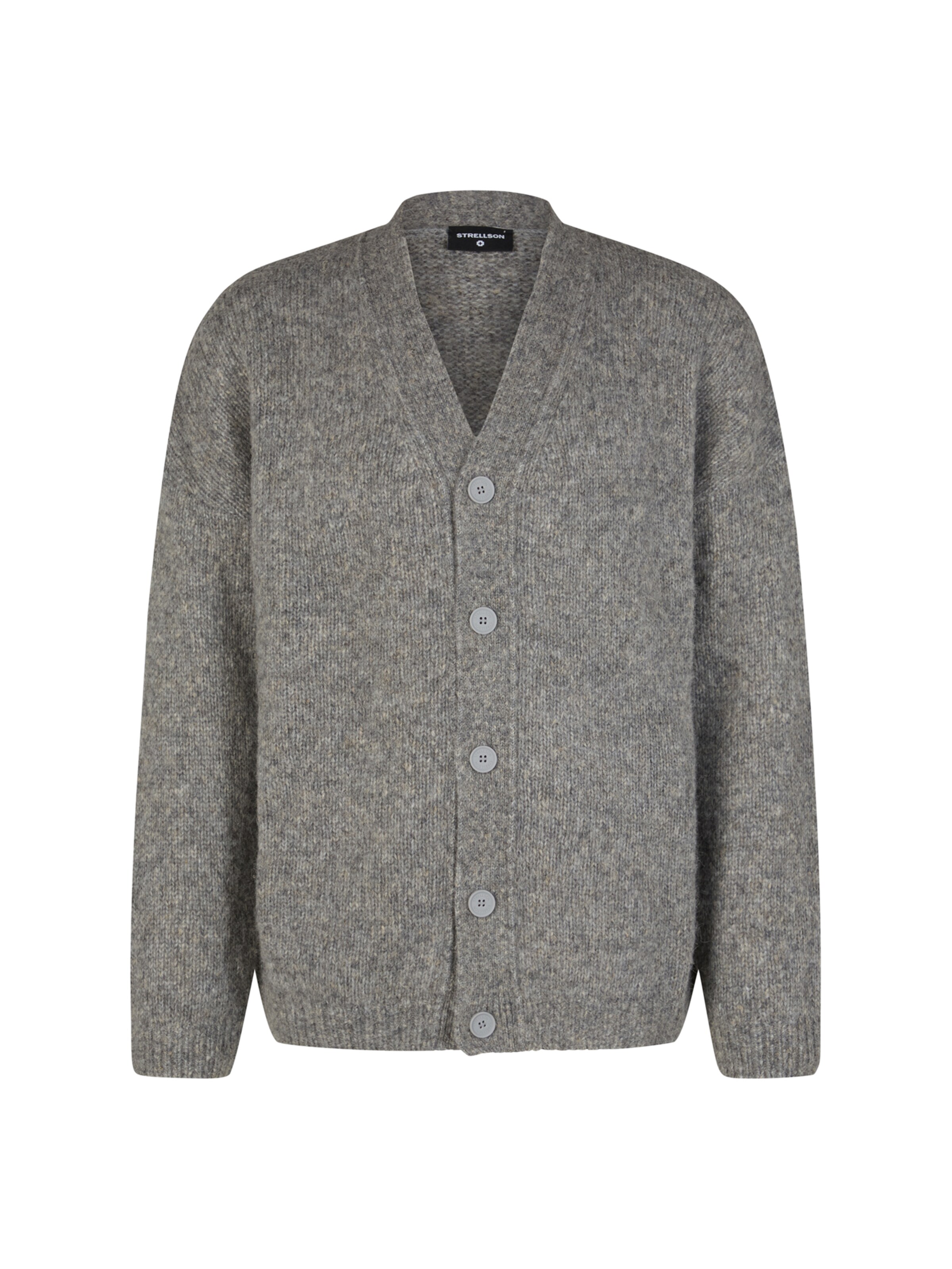 STRELLSON Strickjacke 'Ash' in Grau: Vorderseite