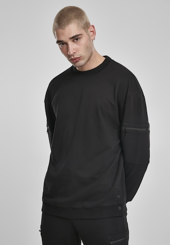 Urban Classics Sweatshirt in Black: front