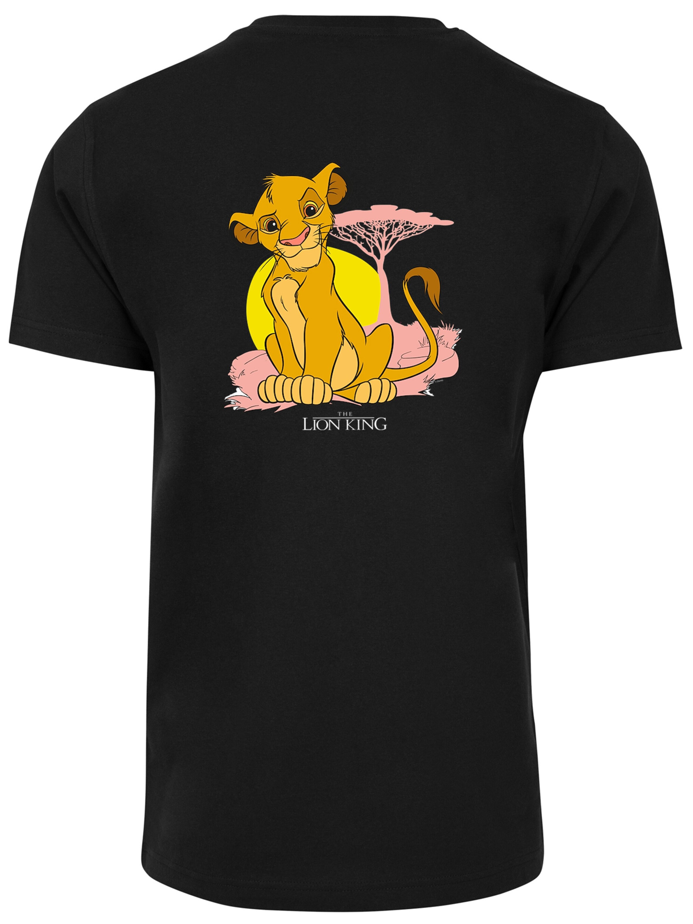 F4NT4STIC Shirt 'König Der Löwen Simba Und Mufasa' in Black