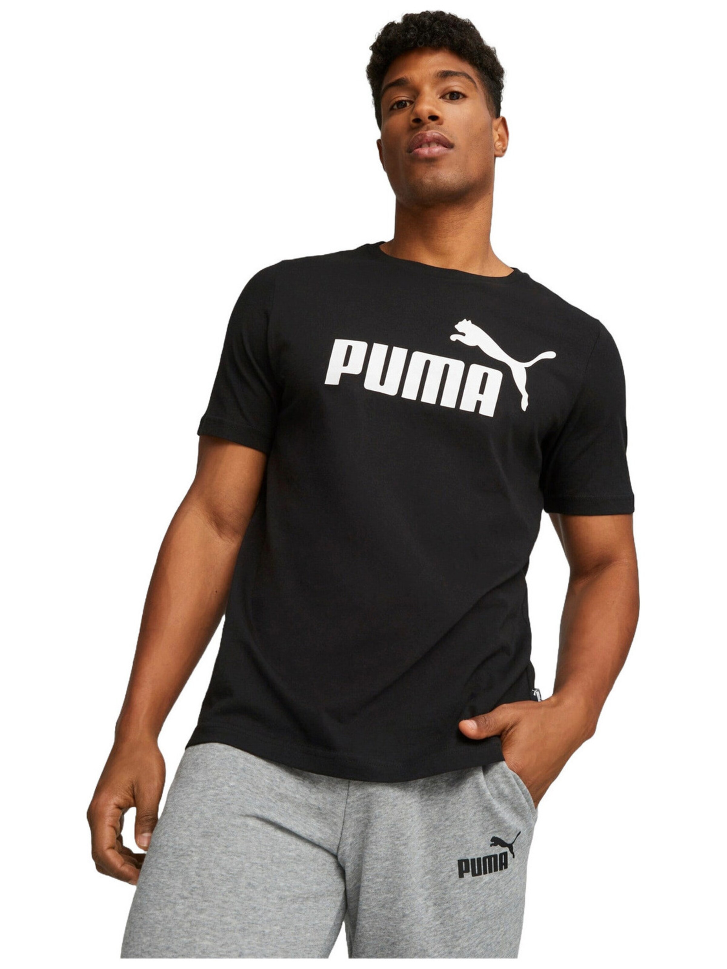 PUMA Shirt 'Puma Essentials' in Schwarz: Vorderseite
