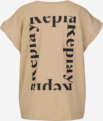 T-shirt REPLAY en marron : devant