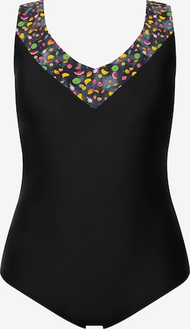 Ulla Popken Swimsuit in Black: front