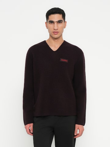 Calvin Klein Sweater in Brown: front