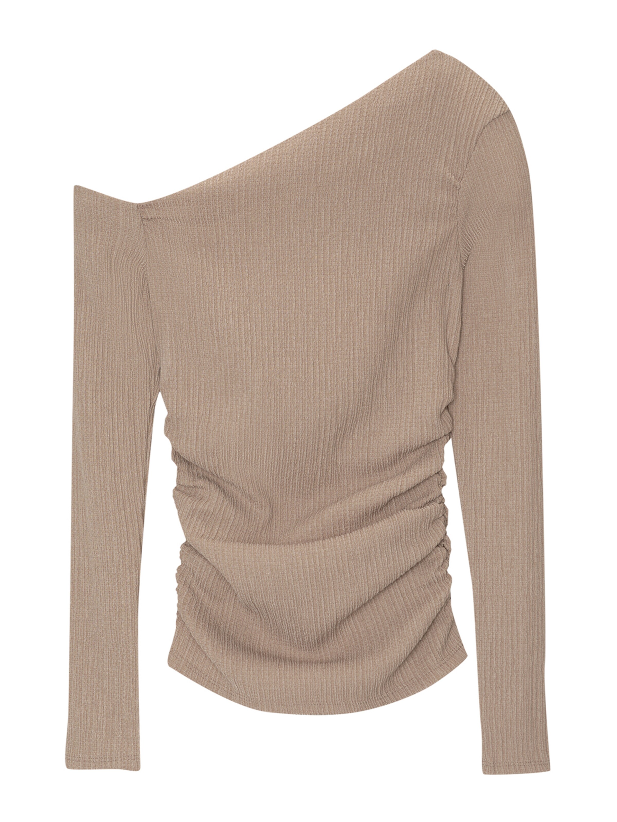 Pull&Bear Shirt in Beige: front