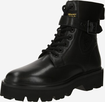 Blauer.USA - Botines con cordones en negro: frente