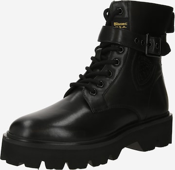 Blauer.USA Lace-Up Ankle Boots in Black: front