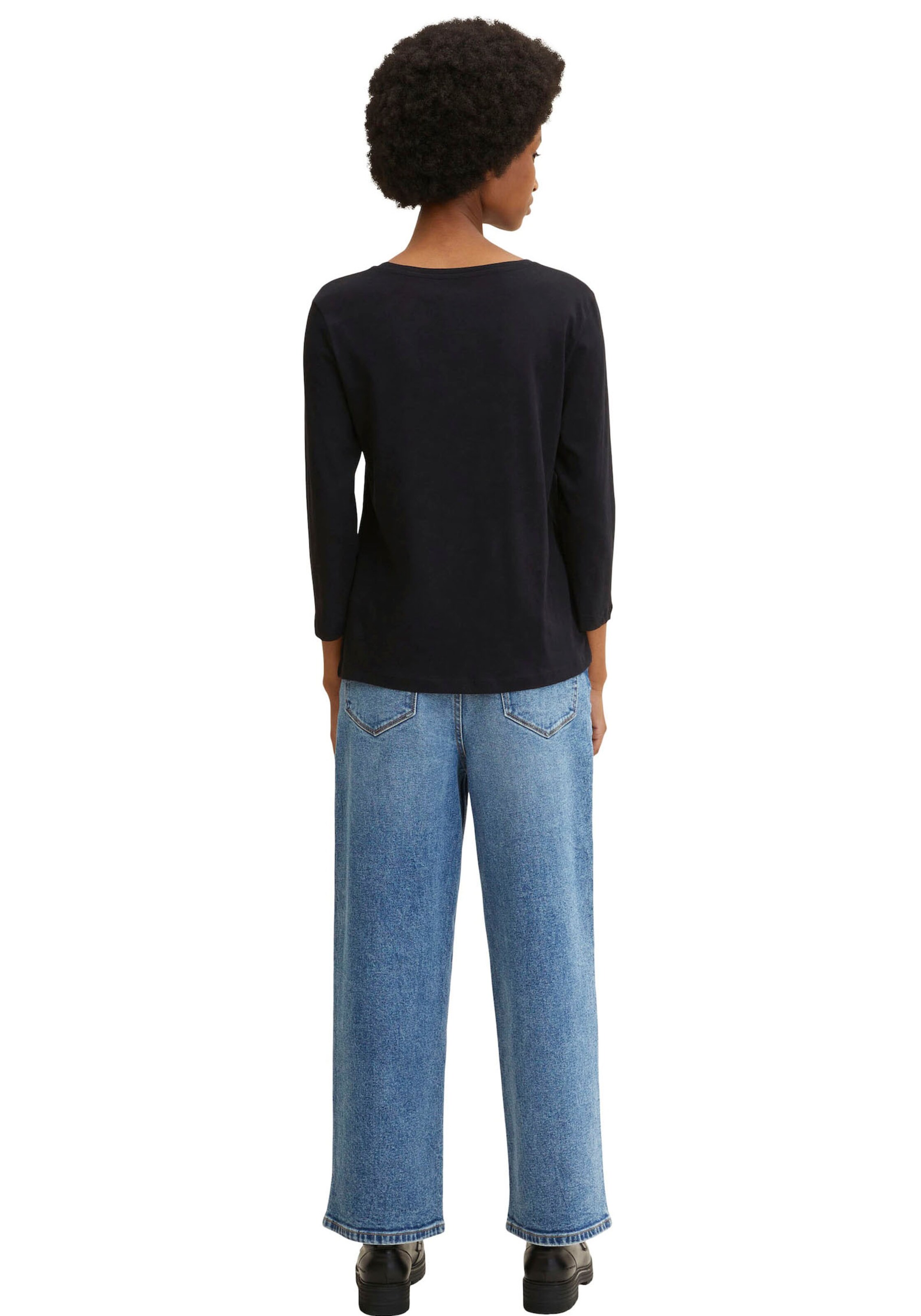 TOM TAILOR Shirt in Schwarz