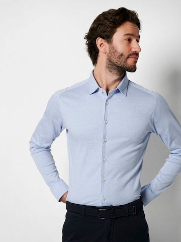 DESOTO Slim Fit Hemd 'Modern Kent'‌‌‌‌‌‌‌‌ in Blau: Vorderseite