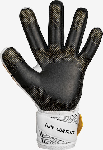 REUSCH Athletic Gloves 'Pure Contact Gold GluePrint' in White