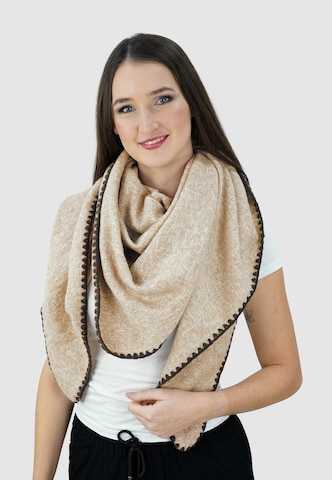 HARPA Scarf in Brown: front
