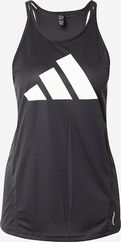 Top sportivo 'Run It' di ADIDAS PERFORMANCE in nero: frontale