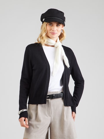 VILA Πλεκτή ζακέτα 'VIRil' σε μαύρο: μπροστά